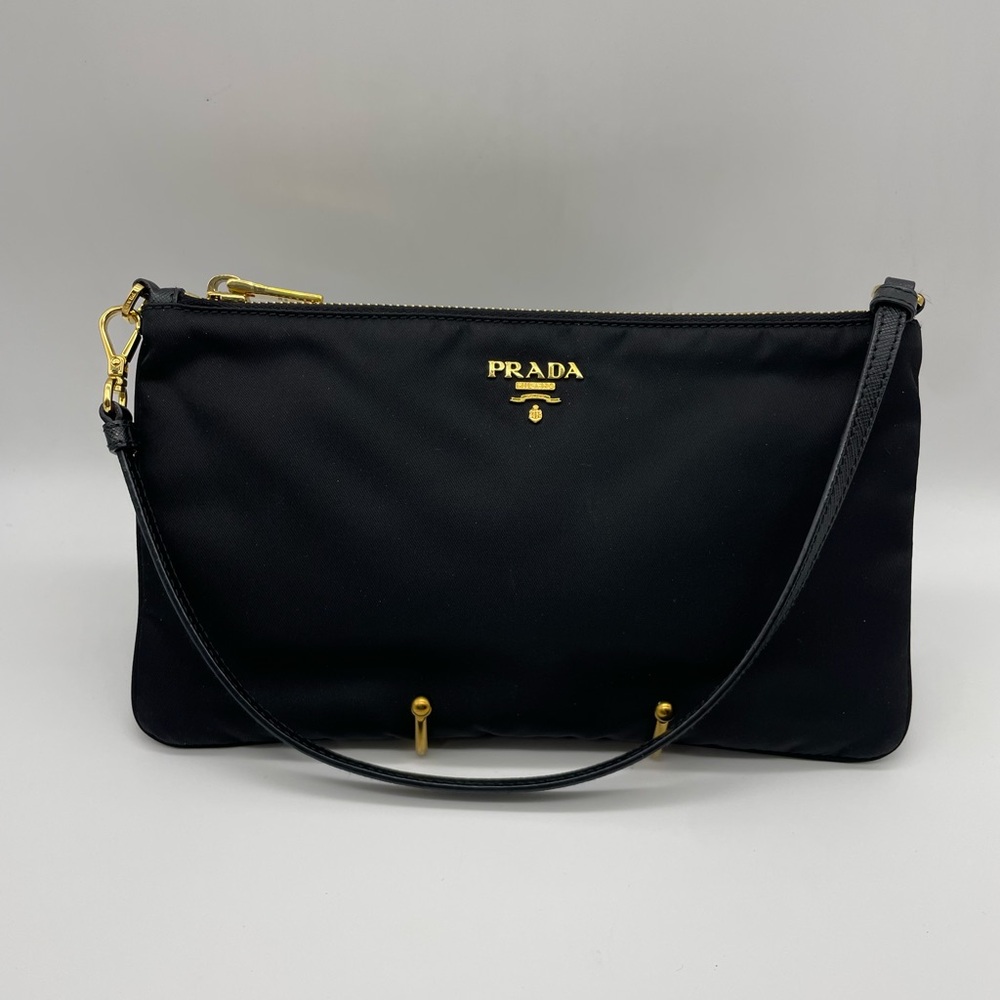 Prada Nylon Pochette Hand Bag - Picture 2 of 14